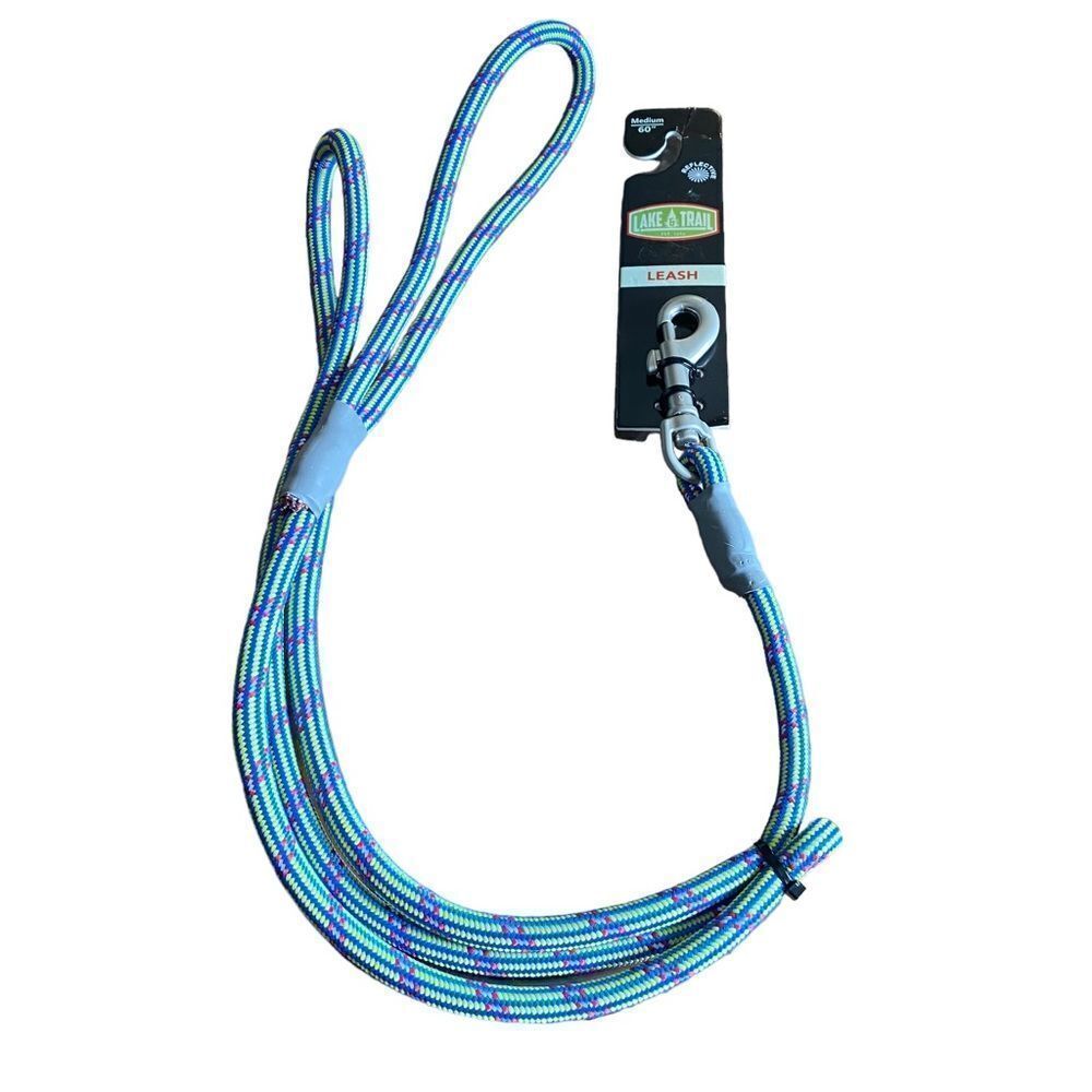 Lake & Trail 5’ Blue Dog Leash Reflective 5ft long 60in Dog Accessory